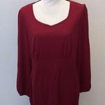 SheIn  curve red 2X long sleeve v-neck maxi dress Photo 1