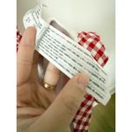 Abercrombie & Fitch NWT  V-Neck Linen-Blend Mini Dress Red Gingham Small Photo 8