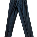 Vince . Black Cropped Length Trousers Pants Slacks Pleated Stripe Size 12 Women's Photo 4
