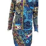 Hale Bob  Ruched Bodycon Dress Long Sleeves Size Medium Photo 0