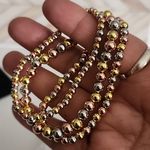 Set of 3 Gold Plated Tricolor Stretch Bracelet Bracelets New Photo 1