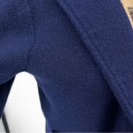 J.Crew  100% Merino Wool Sophie‎ Cropped Blazer Sweater Open Front Navy Size 2 Photo 3