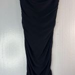 SheIn  2X Strapless Body Suit Black Draped Dress Photo 0