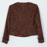 Sundance  Fringe Tweed Wool Blend Orange Blazer‎ Jacket Womens Size 6 Photo 4