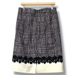 Talbots Women Black White Pencil Skirt Sz 10 Lace Floral Hem Classic Workwear Photo 1