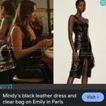 ASHLEY PARK x RTR L’Amour Vegan Leather Dress Size 8 MSRP $395 Black Photo 5