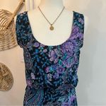 Vintage Benson & Smith Rayon Drop Waist Floral Paisley Boho Cottagecore Dress 9 Blue Size undefined Photo 3