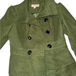 Decree  Forest Green Double-Breasted Pea Coat Photo 2