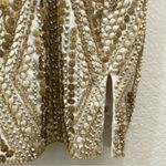 Topshop 10E02QGLD Ivory/Gold Sequin Beaded Mini Party Evening Dress Size 4 Photo 6