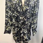 Scotch & Soda NWT Size L Black Yellow Floral Draped Blazer Belted Garden Girl Photo 14