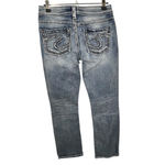 Silver Jeans  Co. Suki Mid Rise Medium Light Wash Bootcut Denim Jeans Photo 4