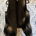 Vintage America Black And Gray Plaid Vest Size Medium‎ Photo 0