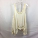 Free People Ivory Swing Shark-bite Hem Sleeveless Tank Top S Photo 2