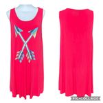 Judith March Dress Women’s Large Pink Trapeze Mini Length Double Arrows Swing Photo 10