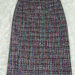 Halogen  colorful black tweed midi pencil skirt woman’s 6 EUC Photo 0