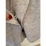 Mitchie's Grey knitted Sweater/Poncho with Fur Pom Sz O/S Gray Photo 4