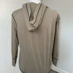 Aeropostale Vtg  Hoodie Women Medium Tan Logo Pullover Kangaroo Pocket 3/4 Sleeve  Photo 3