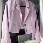 ASTR Pink Cropped Blazer Photo 0