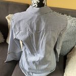 Anne Klein Black & White Striped Button-down Shirt Photo 5