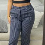 Urban Outfitters Stripped Navy Blue Pants Photo 0