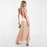 Topshop  Satin Maxi Dress in Blush Photo 1
