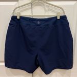 Lands' End LANDS’ END Swim Shorts Pull On Navy Blue Womens Size 1X 16W-18W Photo 1