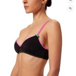 NWT Parade Triangle Bralette & Thong Set Color: Eightball Black Pink Size Small Photo 2