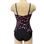 Aqua Green  Swimsuit One Piece Black Colorful Slimming S Small Photo 1