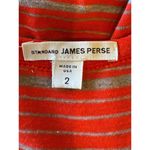 James Perse Standard Tank Top Women Medium Red Striped Racerback Top Athleisure Photo 6