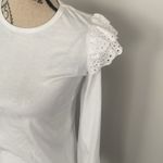 joe's jeans  White Ruffled Blouse Photo 1