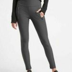 Athleta Stellar Tight Anthracite Grey Work Travel Size XXS Zipper Pockets Pants Photo 0