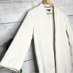 Eileen Fisher Ivory White Drapey Tencel Stretch Blazer Jacket Size Large Pockets Photo 2