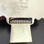 Vintage REED & BARTON Sterling Silver Clover Good Luck Whistle Pendant Necklace Photo 12