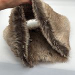 Michael Stars  Faux Fur Multi Tone Tan Brown Neck Wrap Scarf Photo 3