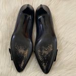 Bruno Magli Black and Gold Heels With a Rhinestone Bow Size 8 Photo 3