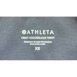 Athleta Crest Colorblock Leggings Navy Blue Orange Size XS Pockets Activewear Photo 3