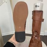 Boho Western Cowgirl Brown Croc Snake Faux Leather Buckle Boots EU 42 US 11.5 Photo 5