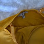 Iris  Yellow Fitted Bustier Crop Top Photo 1