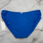 Calvin Klein  Shirred Side Mid Rise Bikini Bottom Size XXL Palace Blue New Photo 3