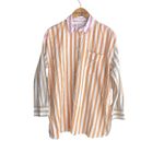 Madewell Signature Poplin Oversized Striped Shirt Ochre Fresco Photo 2