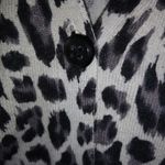 Apt. 9  S Black Creme Gray Leopard Cardigan Sweater Photo 2