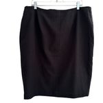 Ann Taylor MOTTLED BLACK WHITE TWEED PENCIL ZIPPER DETAIL SKIRT 16 Photo 1