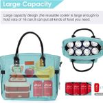 Insulated Lunch Bag for Women Men,Adult Lunch Box for Women with Adjustable Shoulder Strap,Portable Large Lunch Tote Bag for Office Work Picnic Beach,Reusable Lunch Cooler Bag Photo 3