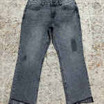 CAbi  Distressed boyfriend jeans size 6 black gray wash 100% cotton Photo 0