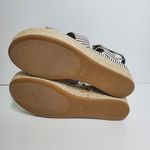 Bamboo  Blue White Striped Rope Platform Sandal 10 Photo 6