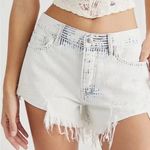 Free People Ivory Comb Frayed Denim Shorts NWT Size 26 Photo 16