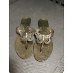 Coach  Pasarella‎ womens size 10 Glitter Butterfly black flip flops Sandals Photo 1