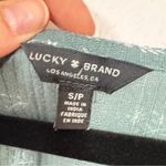 Lucky Brand  Green Henley Sleeveless Shirt Womens S Boho Casual Tank Top Floral Photo 2
