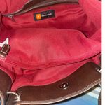 NWT Wilson Suede Leather Red Brown Bucket Handbag with 5 Pockets for Storage Photo 3