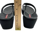 Prada Vintage Thong Flip Flop Platform Wedge Patent Leather Sandals EU 39 US 9 Photo 3